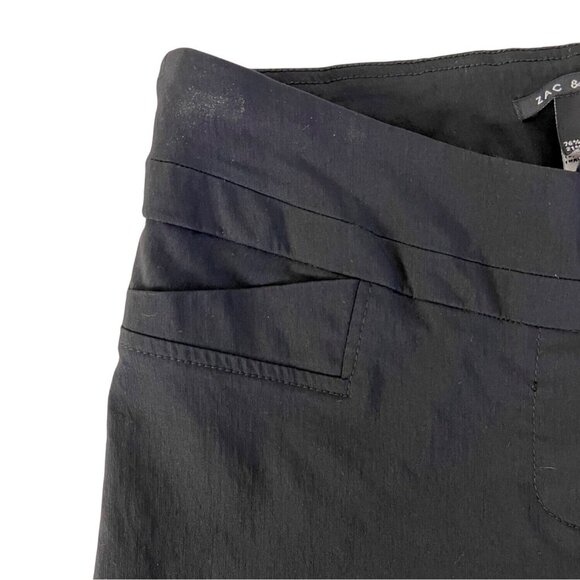 Zac & Rachel Womens Black Pull-On Straight-Leg Ankle Pants Size 10 Nylon Blend - Picture 6 of 11